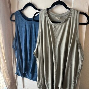 Athleta 2X Ws Tank Set - Ocean Blue and Sage